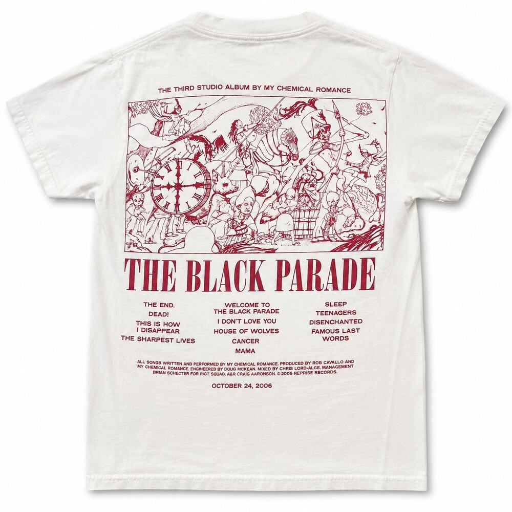 2006 My Chemical Romance The Black Parade M&O Gold Shirt XS MCR Y2K Emo